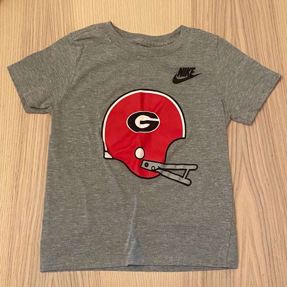 Nike Kids Gray Tee with Red Football Helmet